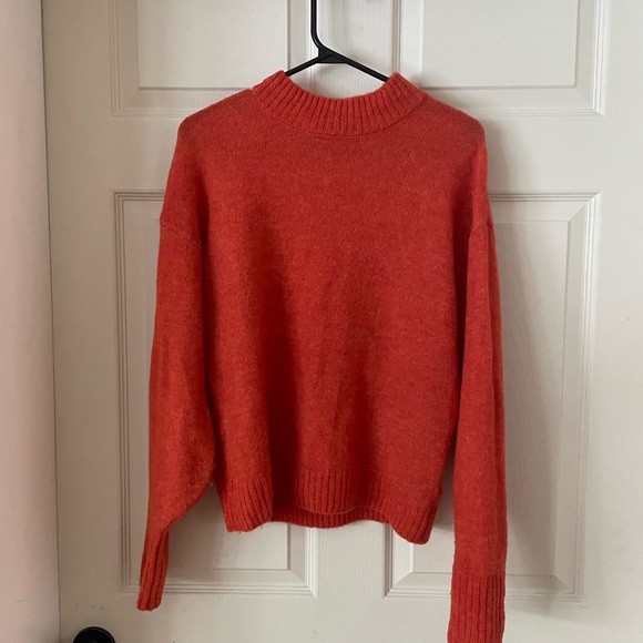 Ichi brand orange wool blend sweater - Picture 4 of 5
